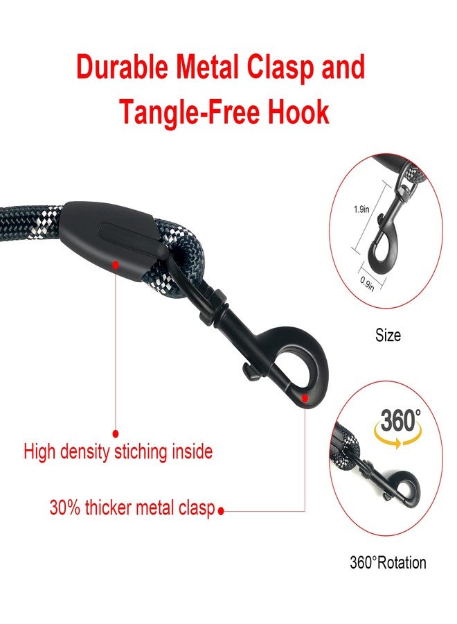 Beastron 5FT Heavy Duty Dog Leash with Comfortable Padded Handle and Highly Reflective Threads for Medium and Large Dog’s, Black - Image 4