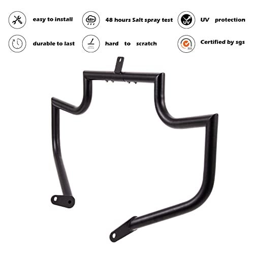 Kinglemc Crash Bar Engine Guard Highway Bar for Honda 750 VT750 VT750C VT400 Shadow Aero Phantom Spirit (Black) - Image 2