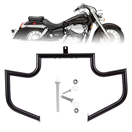 Kinglemc Crash Bar Engine Guard Highway Bar for Honda 750 VT750 VT750C VT400 Shadow Aero Phantom Spirit (Black) - Image 1