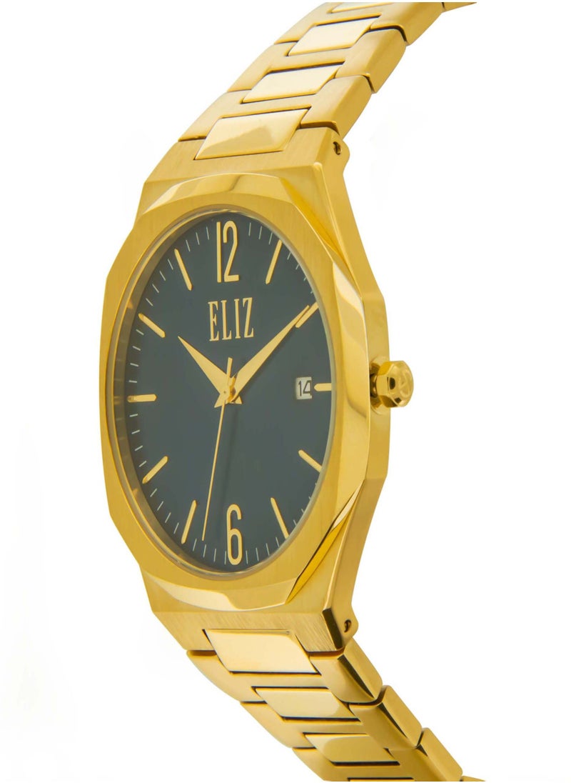 eliz - ELIZ ES8595L2GBG SS Case & Band Date Women's Watch - Image 1