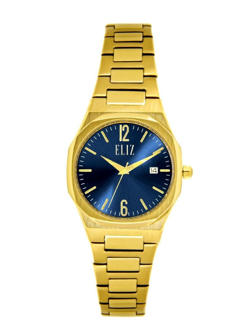 eliz - ELIZ ES8595L2GBG SS Case & Band Date Women's Watch - Image 1