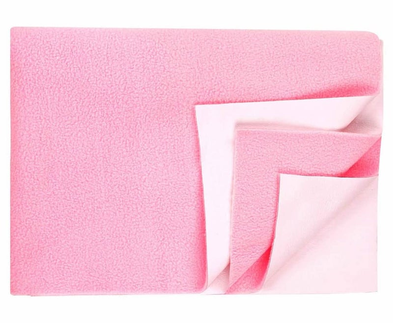 HUF & NUF HUF NUF New Born Baby Bed Protector Drysheet Waterproof Durable Fast Dry Urine Protection Crib Sheet Mat for Baby MattressBed Pink Pack of 1  - Image 2