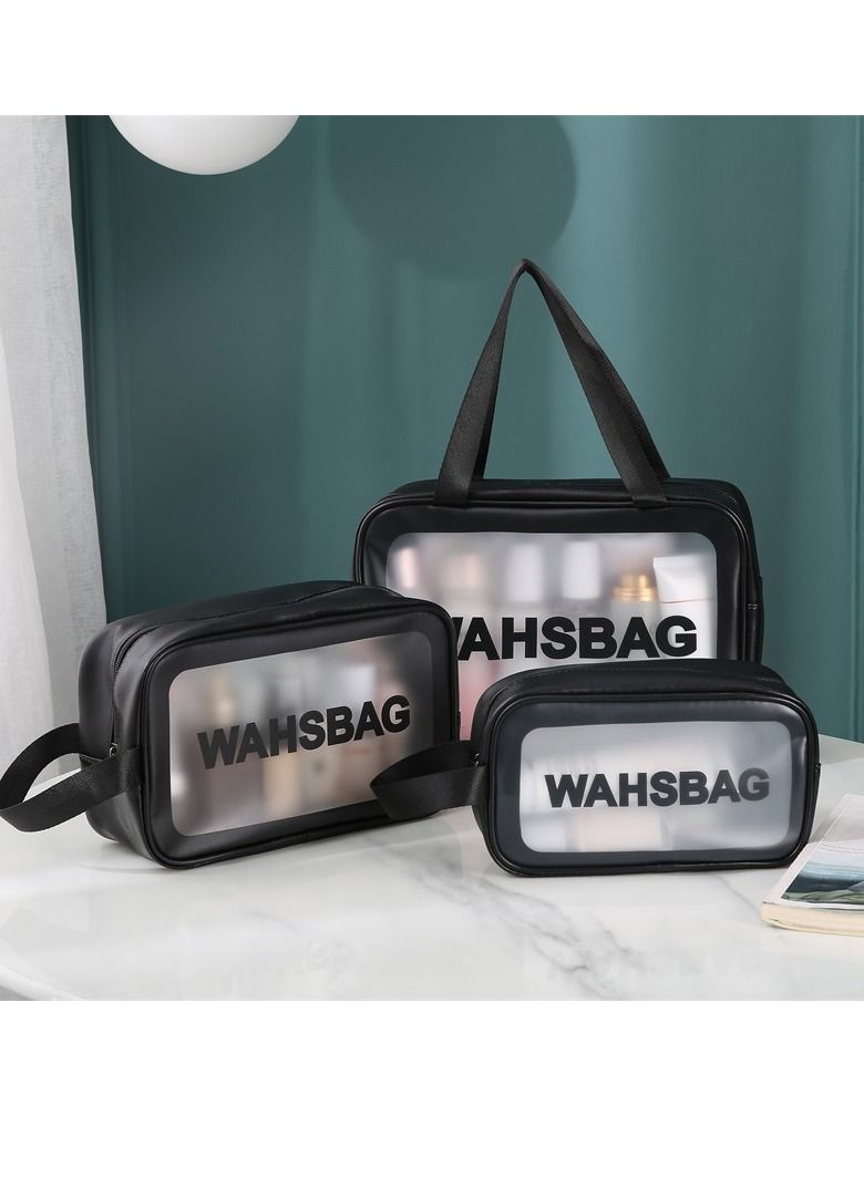 M MIAOYAN 3pcs Makeup Washing Bag Portable Large Capacity Scrub Bath Storage Bag