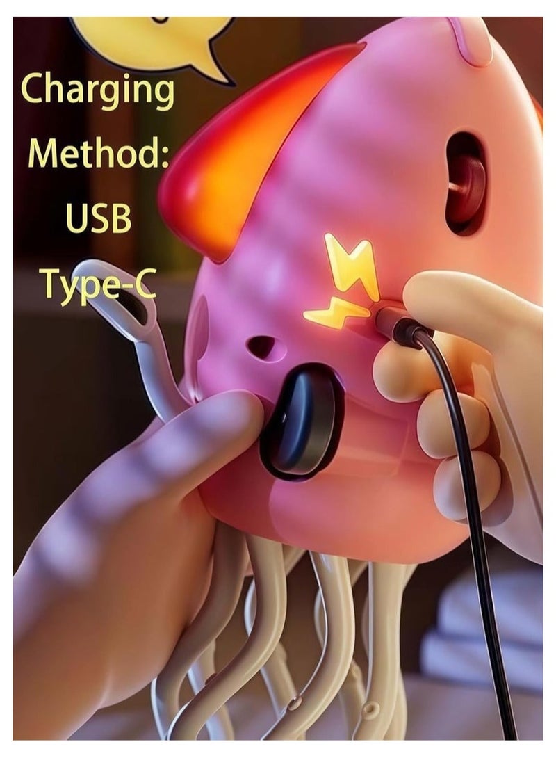 LIXADA لعبة الأخطبوط الراقص الكهربائي، لعبة الأخطبوط الزاحف الراقص مع تجنب العقبات التلقائي، لعبة حساسية الأخطبوط السحرية المجنونة ذات 8 أرجل مع أضواء LED وموسيقى، ذاتية التنقل (وردي)  - Image 3