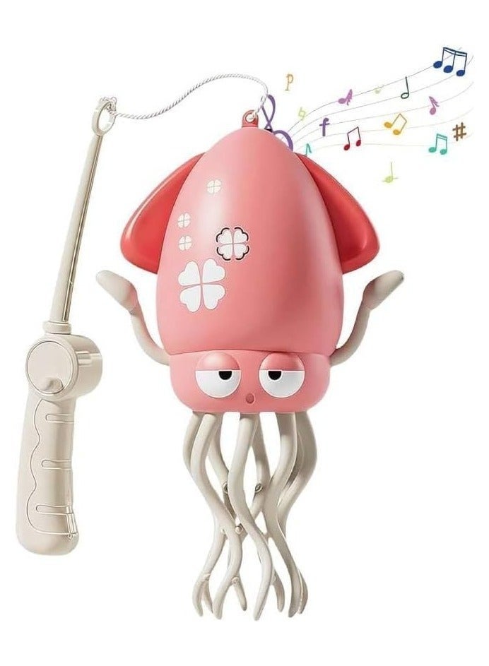 LIXADA لعبة الأخطبوط الراقص الكهربائي، لعبة الأخطبوط الزاحف الراقص مع تجنب العقبات التلقائي، لعبة حساسية الأخطبوط السحرية المجنونة ذات 8 أرجل مع أضواء LED وموسيقى، ذاتية التنقل (وردي)  - Image 2