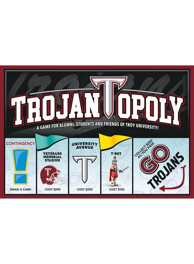 Late For The Sky: Trojan-Opoly - Troy University Themed Family Board Game, Opoly-Style Game, Traditional Play Or 1 Hr Version, Ages 8+, 2-6 Players - Image 1