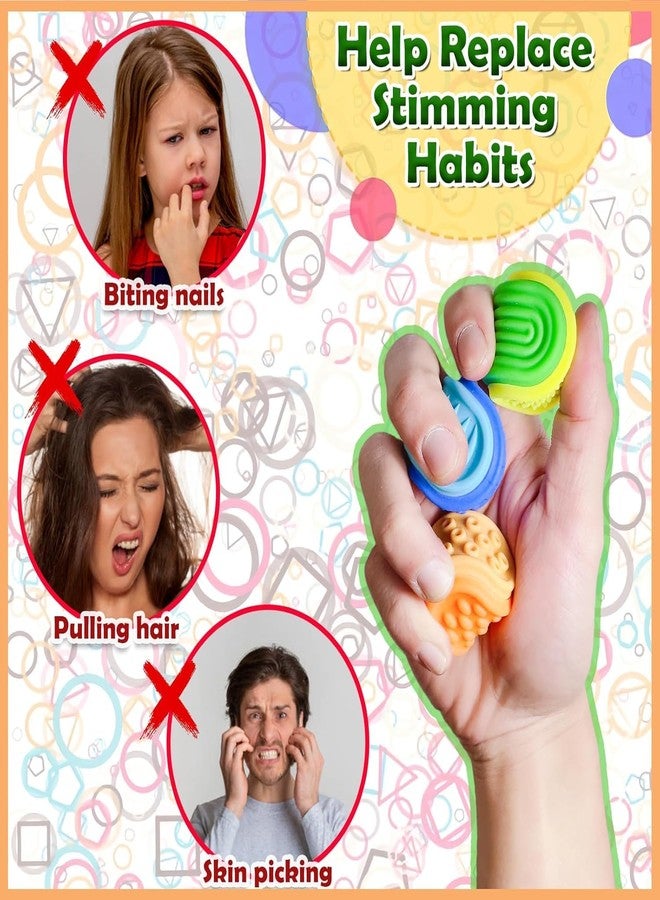 TARINI Sensory Toys 3pcs, Double Texture Sensory Balls for Adults and Kids, Calming Toys for Restless Fingers to Stop Nail-Biting - Image 4