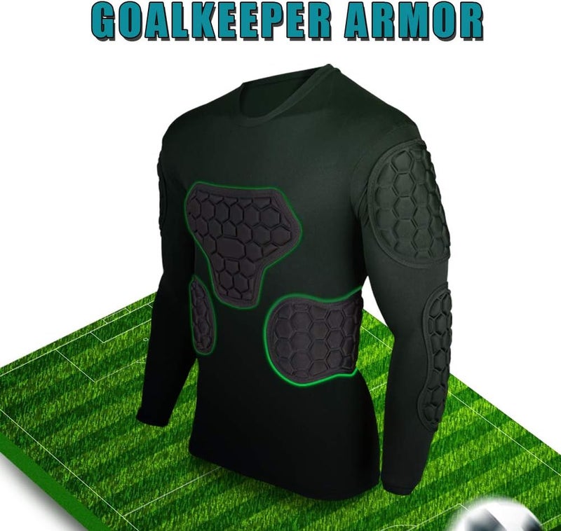 Shinestone Adult Men's Goalkeeper Armor BodyShield Padded Compression Shirt Pants and Short with Sponge Protector - Image 3