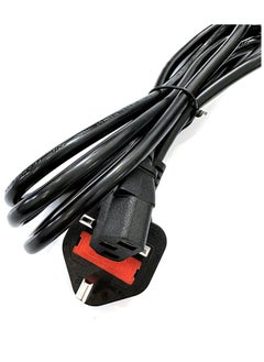 Generic High-Quality UK 3-Pin Power Cable with Protection Fuse - 1.5m Length, Compatible with Computers, Printers, LCD Monitors, Gaming Laptops, and More - IEC C13 to UK Plug  - Image 2