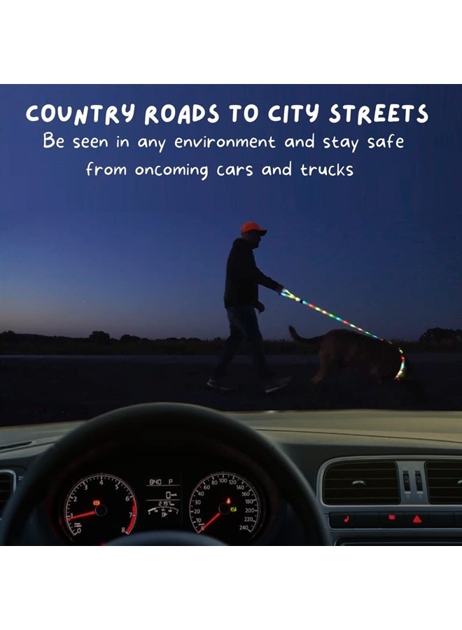 LIGHTACCENTS LED Dog Leash for Safe & Peaceful Evening Walks - High Visibility Light Up Dog Leash LED - Lighted Dog Leash for Night Walking - Light Up Leash - Dog Leash with LED Light - 6 Foot Dog Leash with Light - Image 5