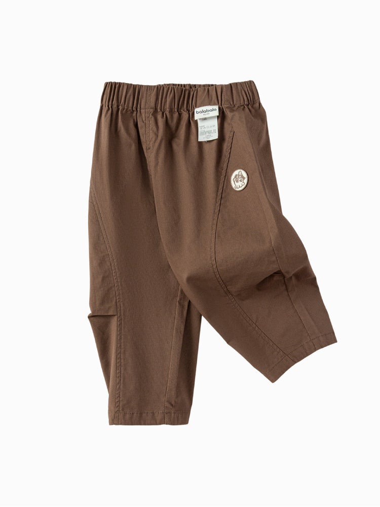 بالابالا بنطلون بقصة مريحة مع شعار مطرز للأولاد - Image 1