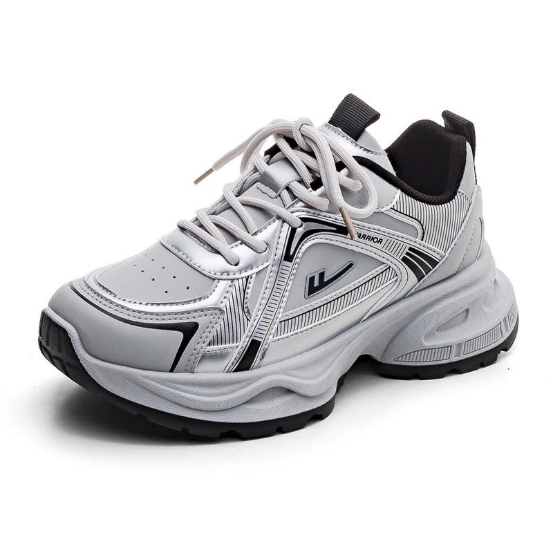Warrior WXY(S)-3840C Leather Chunky Low Top Sneakers Unisex 2025 - Image 4