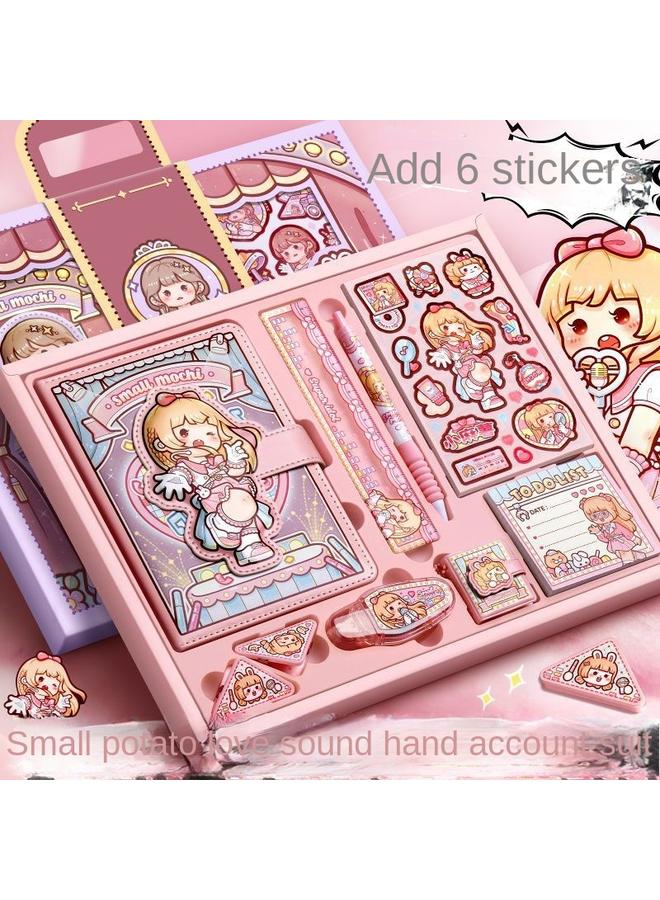 Small Potato Hand Account Suit Gift Box New Notebook Book High Color Value Children's Girl Hand Account Book Deluxe Version Full  - Image 2