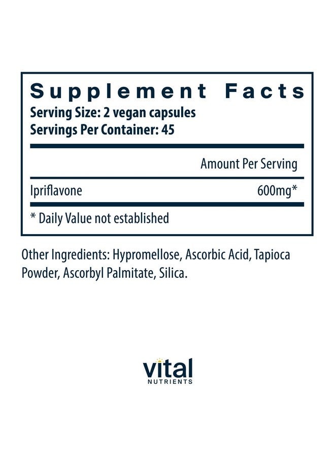 فيتل نيوترينس العناصر الغذائية الحيوية إيبريفلافون 600 مجم | دعم الأيزوفلافون لصحة العظام وامتصاص الكالسيوم | خالٍ من الجلوتين ومنتجات الألبان والصويا | غير معدّل وراثيًا | 90 كبسولة - Image 2