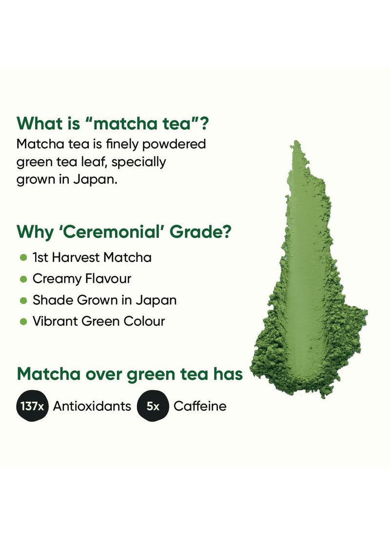 Tencha - Ceremonial Matcha Tea | 100% Pure Super Premium Grade | Japanese Matcha Green Tea Powder | Free Spoon | Vegan | Tested For Radiation | 30gms - Image 3