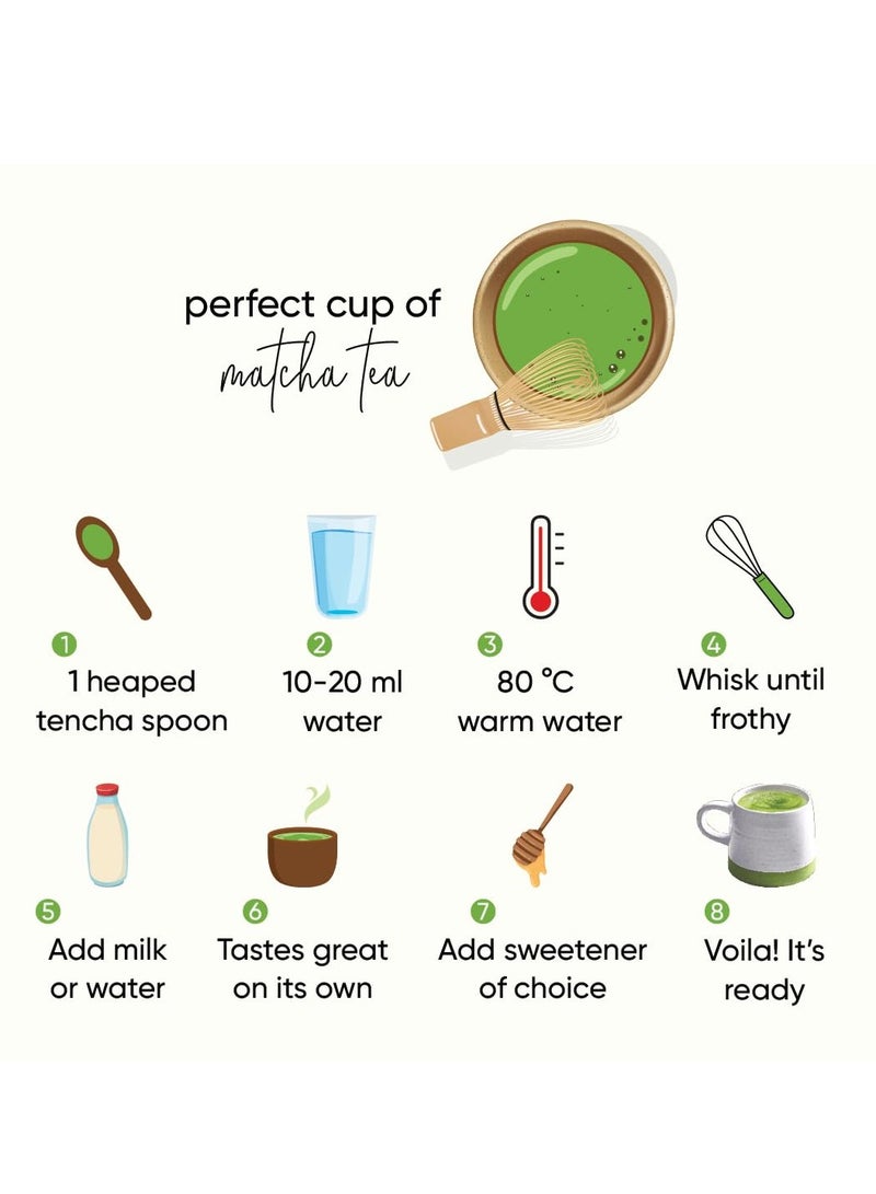Tencha - Ceremonial Matcha Tea | 100% Pure Super Premium Grade | Japanese Matcha Green Tea Powder | Free Spoon | Vegan | Tested For Radiation | 30gms - Image 4