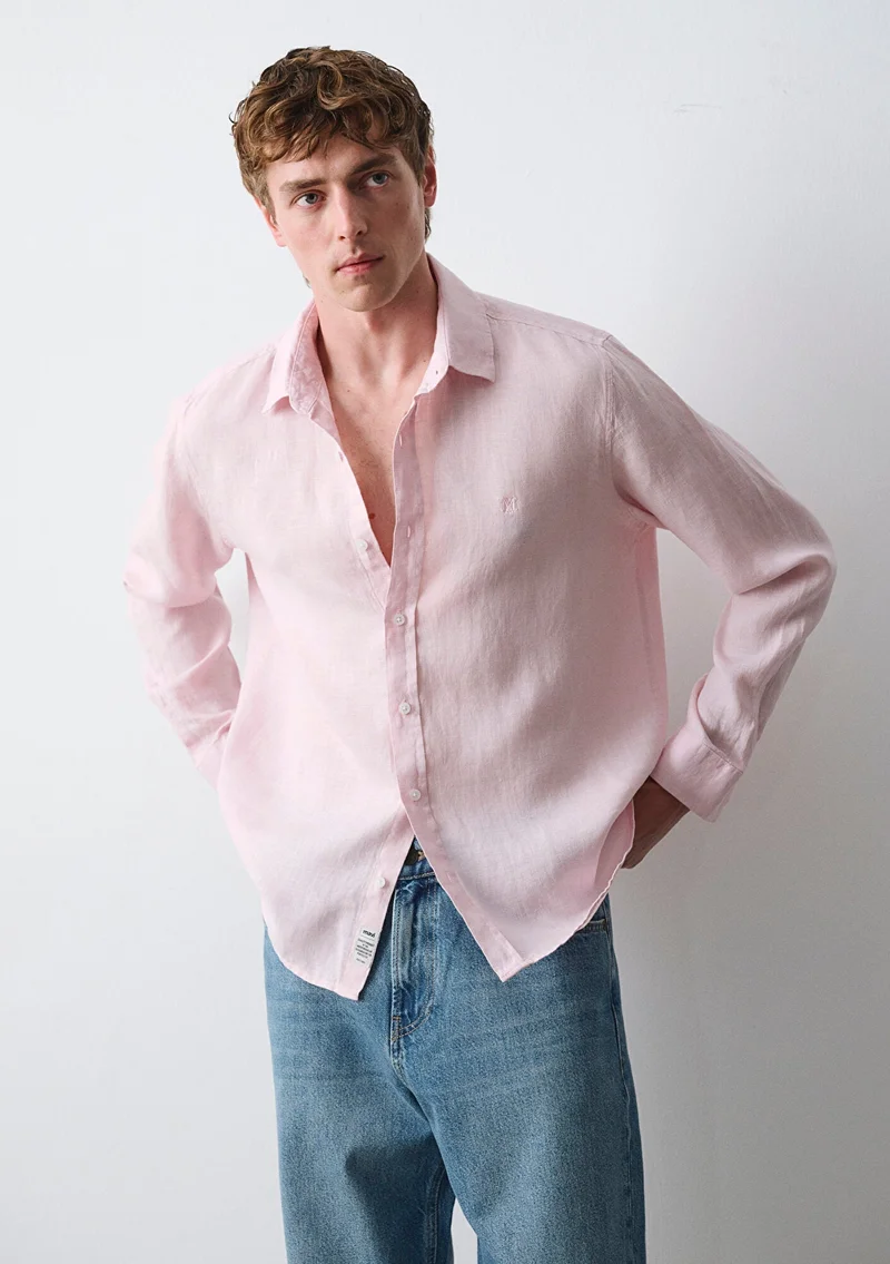 Mavi Linen Mix Pink Shirt