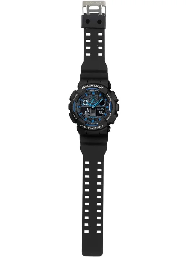 G-SHOCK Men's Casio G-Shock Watch For Men Ana-Digi Dial Resin Band - GA-100-1A2