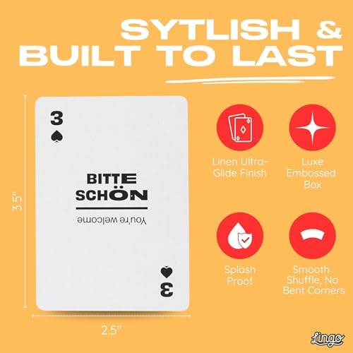 LINGO German Lingo Playing Cards | Travel Flashcards | Learn German Vocabulary in A Fun & Easy Way | 52 Essential Translations - Image 3
