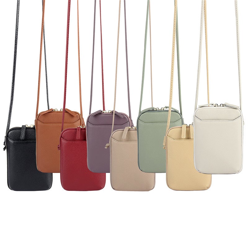 Bag Women'S New Niche Design Shoulder Bag Fashionable Simple Genuine Leather Mobile Phone Bag Women'S Crossbody Bag Mini - Image 5