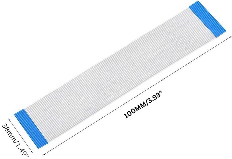 SLVC 37 Pin Flat Ribbon Cable 1mm Pitch 100mm Length FFC FPC LVDS Flat Cable,TYPE-A,White,Pack Of-1 (37 Pin) - Image 2