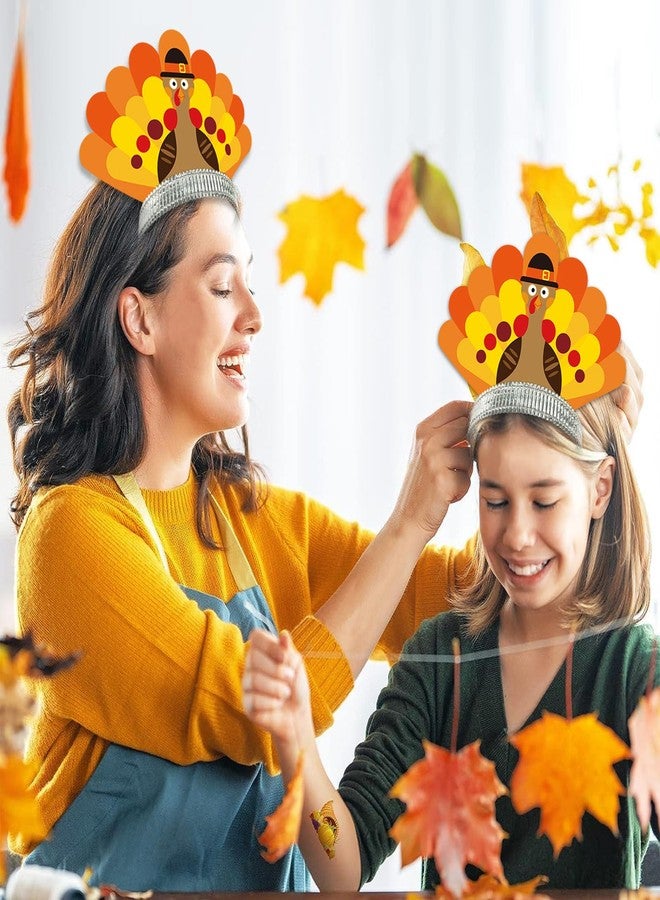 WEEPA 12 Pcs Thanksgiving Headband Turkey Headband Thanksgiving Party Favors Friendsgiving Gifts - Image 5
