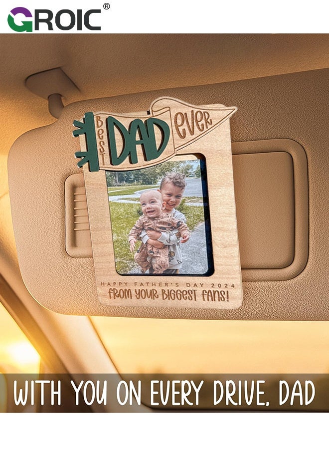 GROIC Car Visor Clip Photo,Drive Safe Daddy Car Visor Picture Frame, Dad Car Visor Clip, Car Visor Picture Frame , Photo Holder, Gift for Dad - Image 5