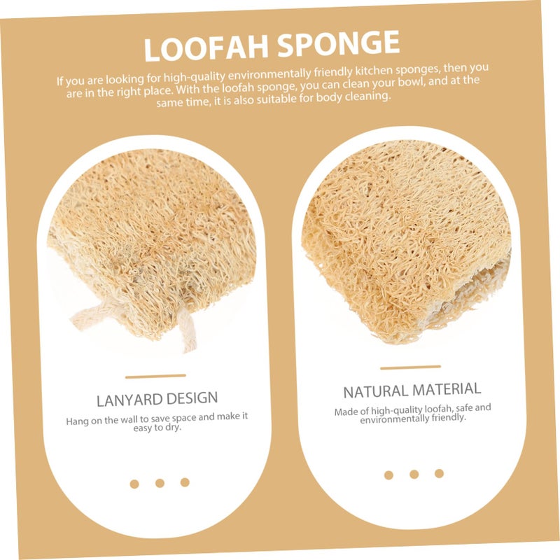Natural Loofah Dishcloths 2 Pack Reusable Kitchen Sponge Scrubber Non Stick Scouring Pads - Image 5