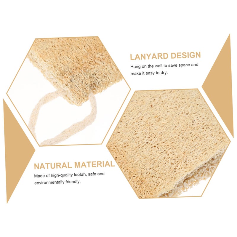 Natural Loofah Dishcloths 2 Pack Reusable Kitchen Sponge Scrubber Non Stick Scouring Pads - Image 4
