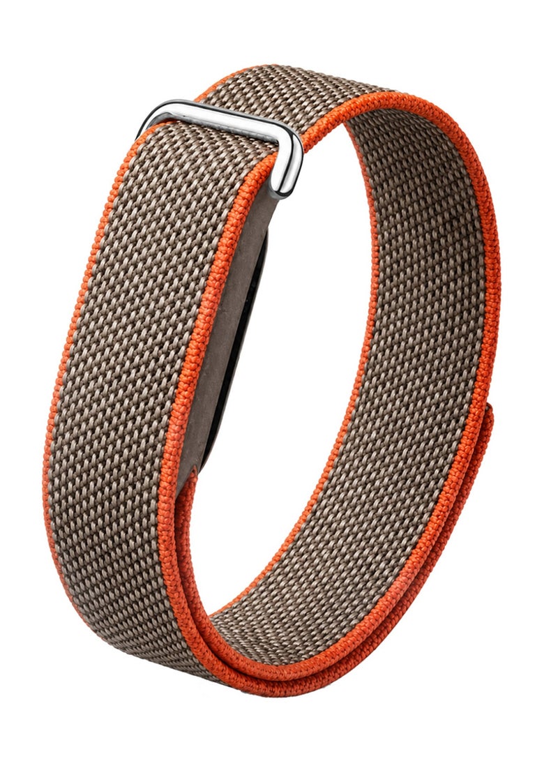 CATANES Woven Nylon Replacement Bands for Google Fitbit Air – Breathable Stretch Elastic Sport Watch Straps – Comfortable Lightweight Wristband for Screenless Tracker - Polka Dot Orange - Image 1