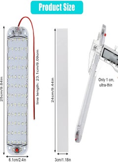 KASTWAVE LED Interior Lights 72 LEDs Light Strips 4PCS 12V Universal Car Roof Bright Interior Light with ON/OFF Switch 10W White Lamp for Van Car Auto Camper Bus Caravan Boat Motorhome Kitchen  - Image 4