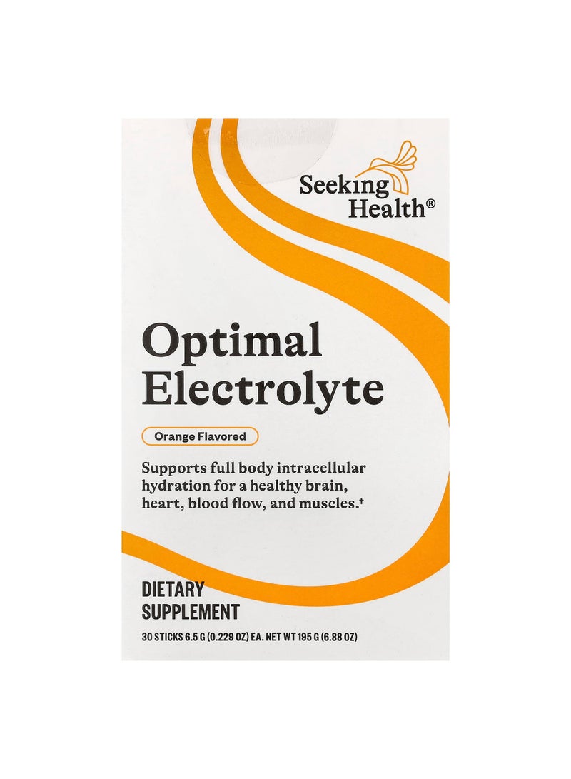 Seeking Health Optimal Electrolyte, Orange, 30 Sticks, 0.229 oz (6.5 g) Each
