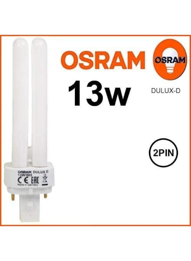 Osram Home Decorative High Quality and Durable, 2 Pin Day Light Double Twin Tube CFL Bulb, 13 Watt Energy Saving Bulb, Cool White - (Pack of 4) - Image 3