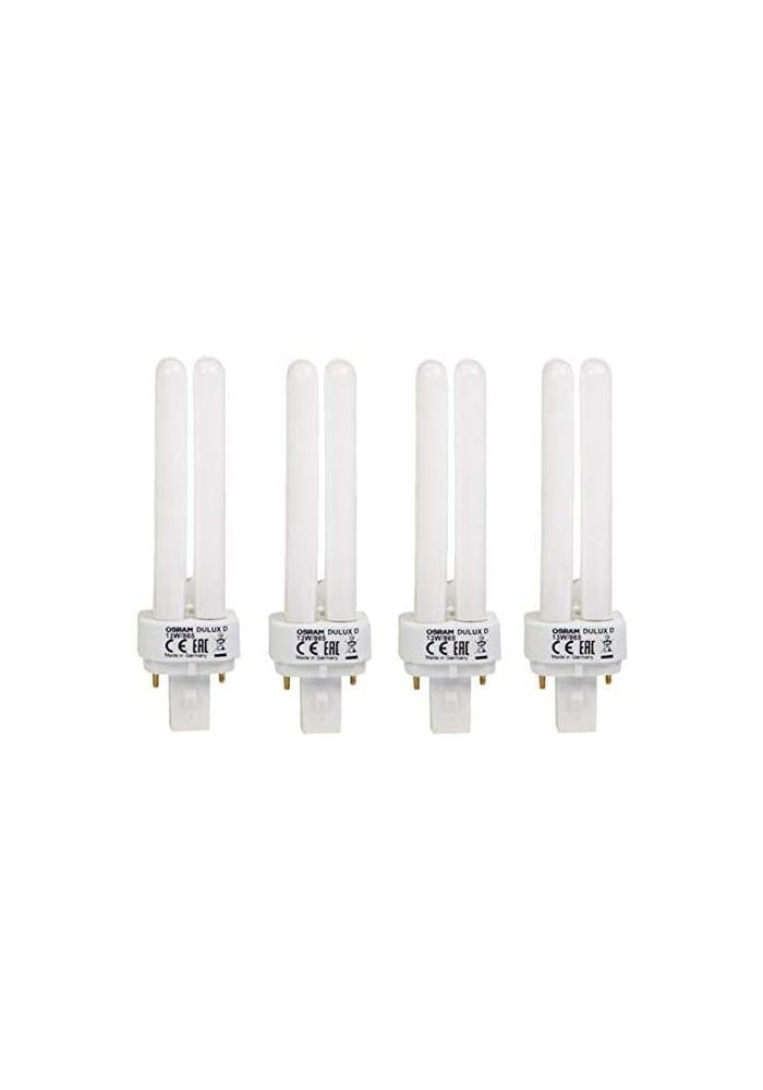 Osram Home Decorative High Quality and Durable, 2 Pin Day Light Double Twin Tube CFL Bulb, 13 Watt Energy Saving Bulb, Cool White - (Pack of 4) - Image 2