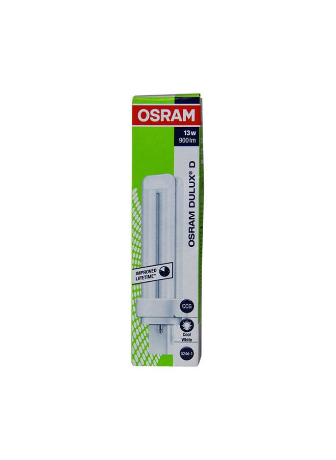 Osram 4-Piece Dulux D 2 Pin Double Tube CFL 13 Watt Energy Saving Cool White Bulb  - Image 2