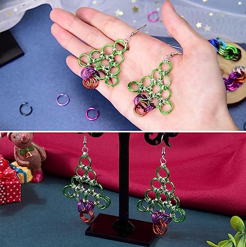 KISSITTY About 3200pcs 10mm Aluminum Wire Open Jump Rings Random Mixed Color for DIY Chainmail Jewelry Making (Inner Diameter: 8mm) - Image 2