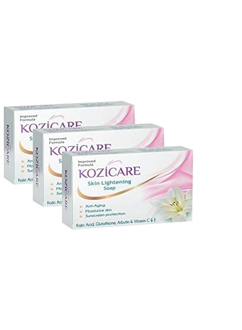 Kozicare Skin lighjtening Soap, 75g (Pack Of 3) &  Skin Lightening Cream, 15g (Pack Of 4) - Image 2