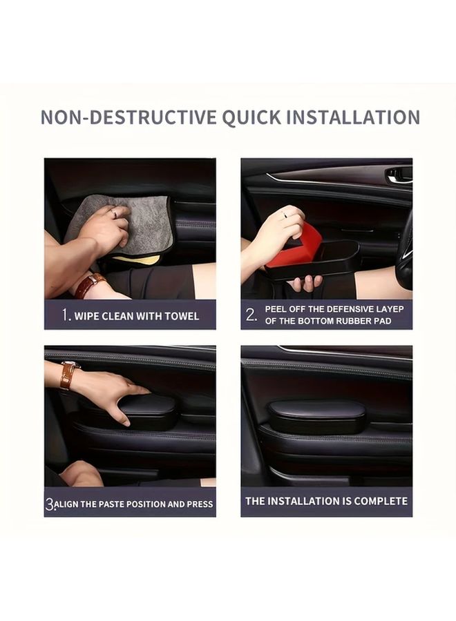 Black Retractable Car Armrest Storage Box with Cushion for Men and Women - Image 4