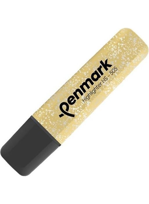 PENMARK Highlighter Metallic Glitter Gold Hs 505 10 Pack  - Image 1