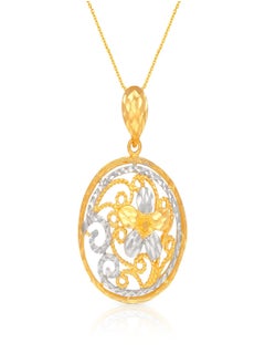 22 Carat 916 Purity Two Tone Gold Pendant PD4119037T For Women