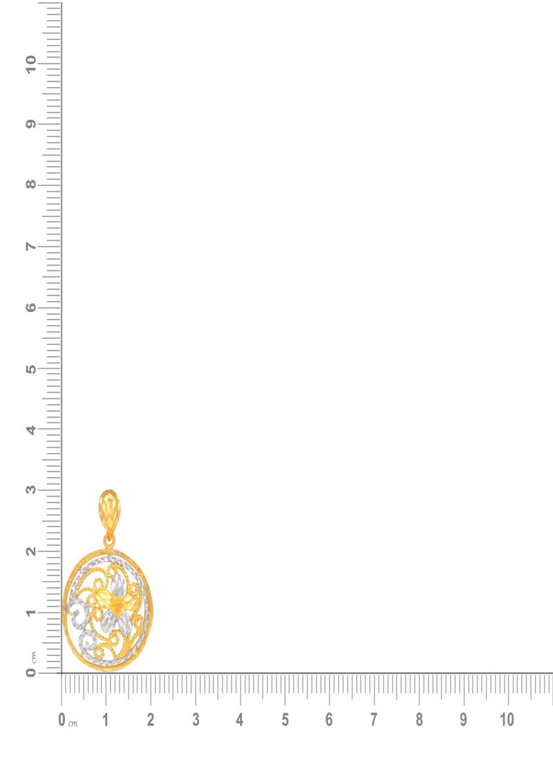 Malabar Gold and Diamonds - 22 Carat 916 Purity Two Tone Gold Pendant PD4119037T For Women - Image 1