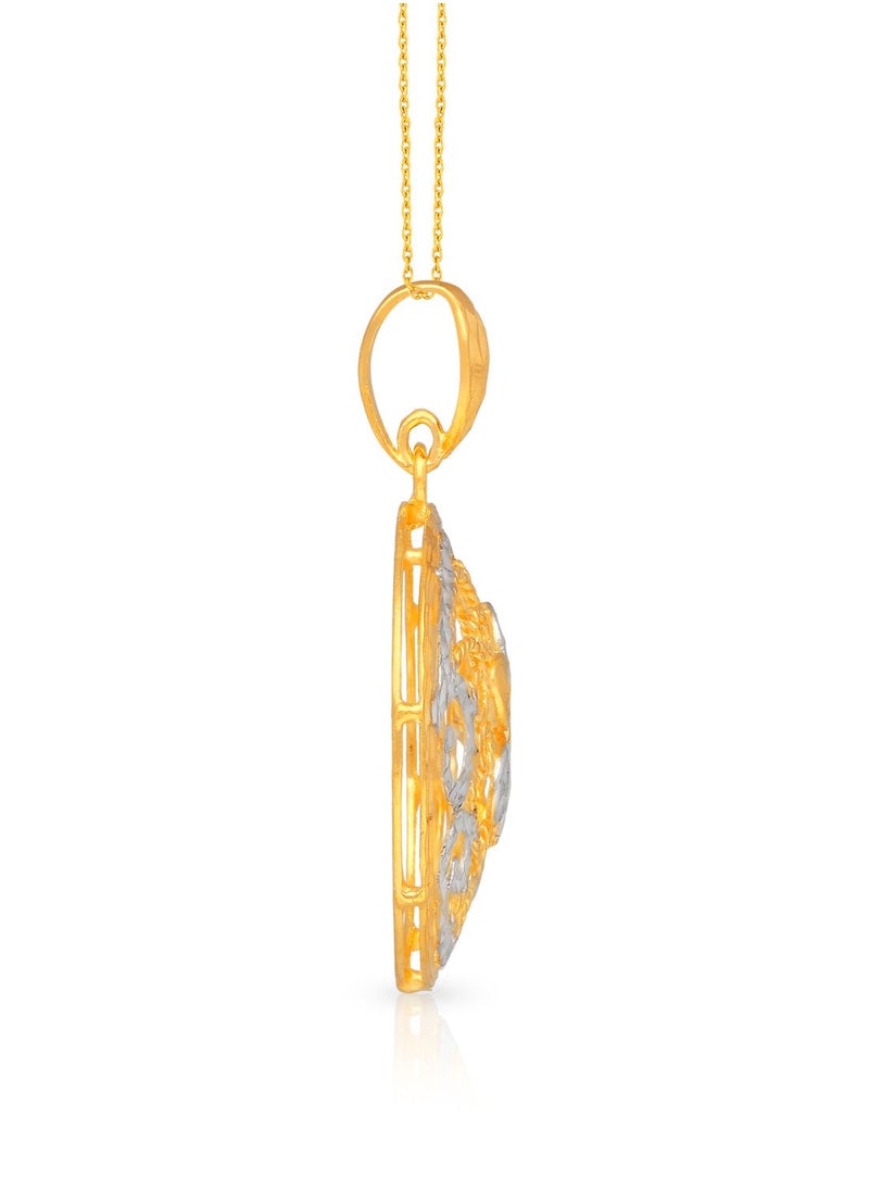 Malabar Gold and Diamonds - 22 Carat 916 Purity Two Tone Gold Pendant PD4119037T For Women - Image 1