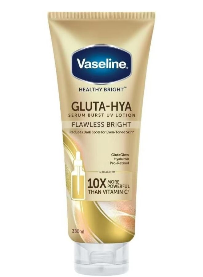Vaseline Healthy Bright Gluta-Hya Serum Brust UV Lotion Flawless Bright 330 ml - Image 1