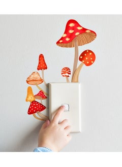 1pc Luminous Mushroom Sticker Switch Guide - Glow in the Dark Cartoon Design for Easy Nighttime Navigation