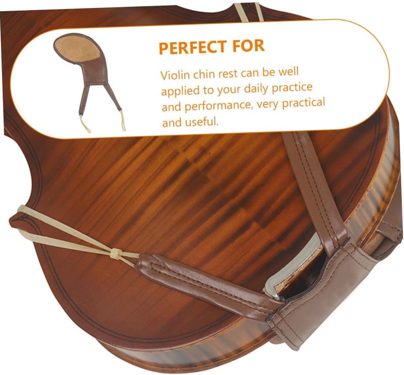 Kisangel Violin Chin Rest and Shoulder Pad Comfortable Texture Support for Violins Soft Cushion for Adult Players and Performances - Image 3