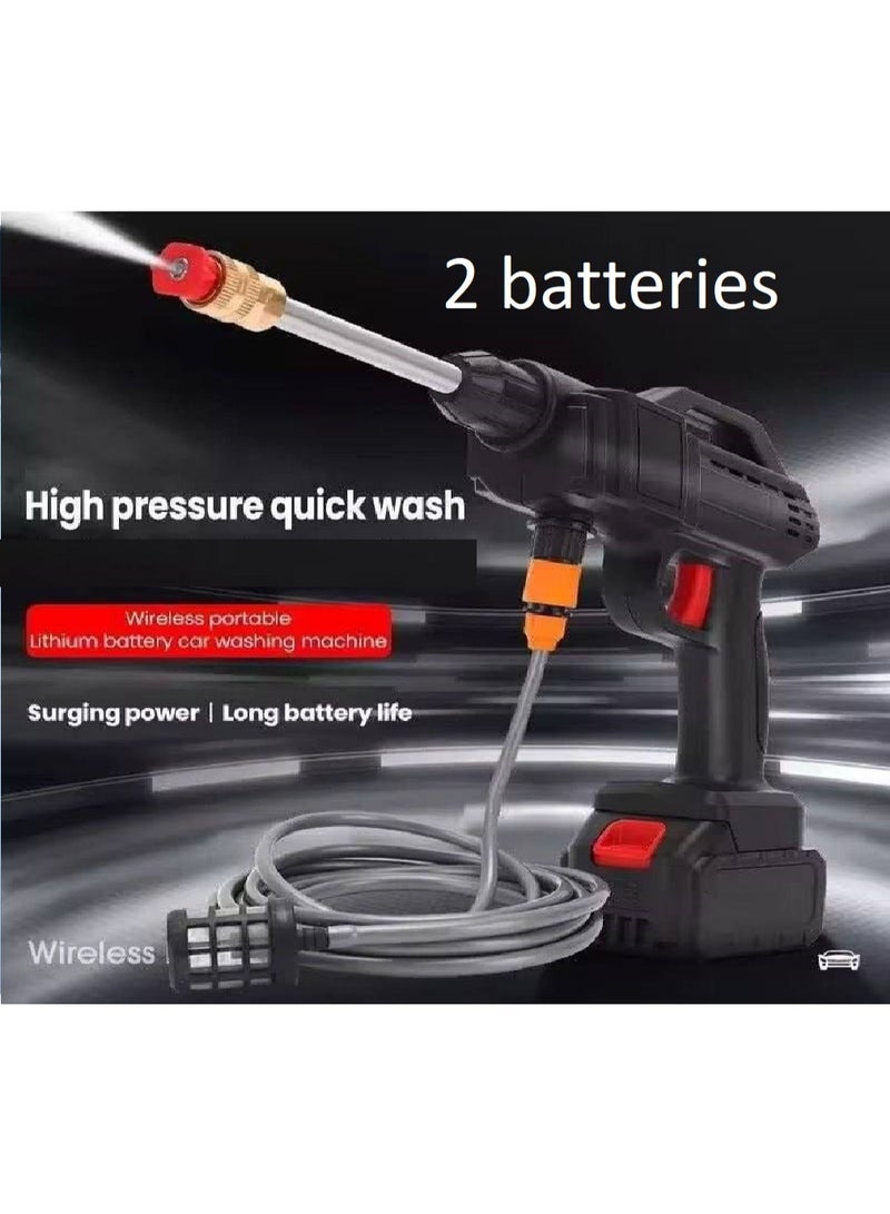 Rechargeable Cordless Water Pressure Gun With 2 Batteries For Washing Cars, Bikes, Windows, And Gardens - Image 2