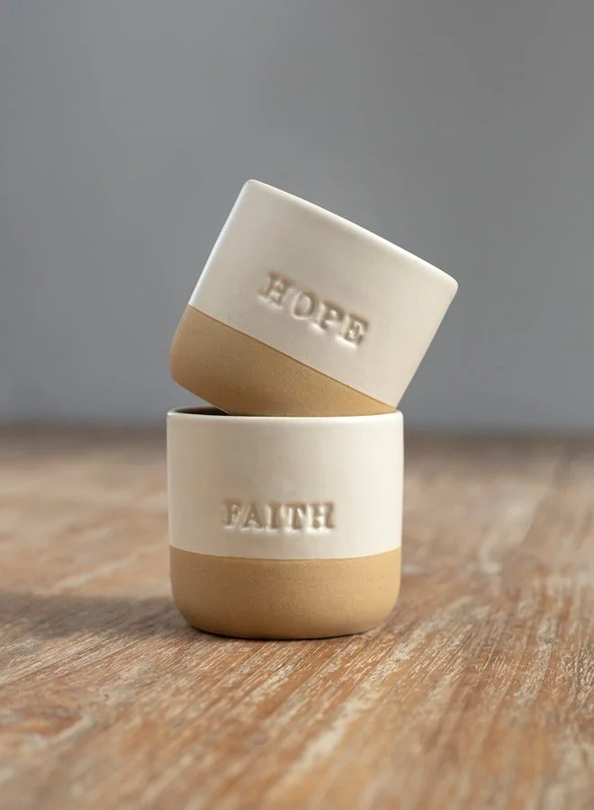 كيوريت هوم Hope and Faith Mugs- Set of 4