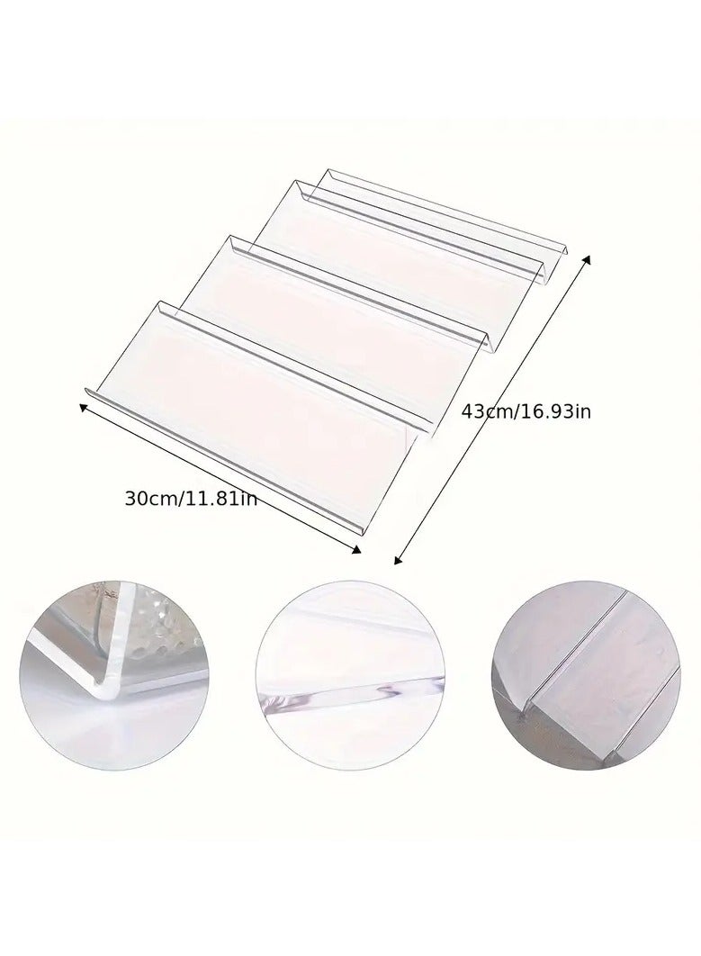 KITCHENOO Spice Drawer Organizer 8 Piece Clear Acrylic Slanted in Drawer Spice Jars  - Image 4