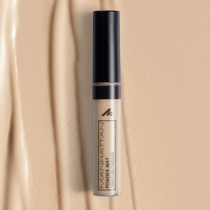 Manhattan Powder Mat Camouflage Concealer 300 Medium Matte Cream Concealer with Applicator Against Dark Circles and Blemishes 1 x 7 ml - Image 3