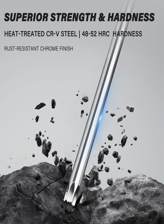 HAUTMEC طقم مفاتيح ألين توركس من هاوتمي، طقم مفاتيح ألين ستار من 9 قطع، طقم مفاتيح ألين ستار من T10 إلى T50 مع ترميز مرئي، فولاذ CR-V، رؤوس مثقبة ومقابض ملونة مانعة للانزلاق لإصلاح السيارات والدراجات والأثاث - Image 3